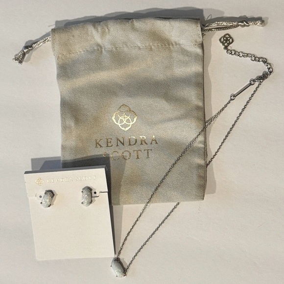 Kendra Scott Jewelry - Kendra Scott White Opal and Silver Jewelry Set